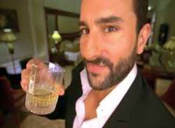 Saif Ali Khan consuming alcohol